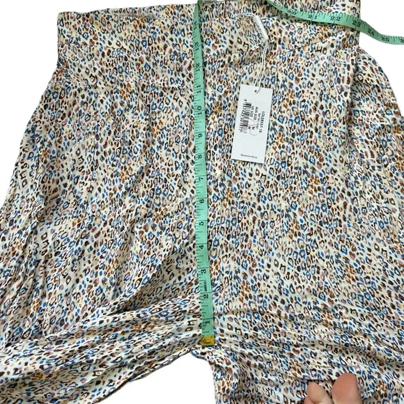 NWT Petal & Pup AXEL wide leg pull on cream leopard print pants size medium - Picture 7 of 8